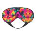SSIMOO Colorful Triangle Print Double-Sided Eye Mask Soft and Light Blocking for Enhancing Sleep Quality Black