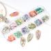 Colorful Abalone Seashell Nail Art Sequins - 12 Colors, UV Gel Flake Manicure DIY Decorations - Buy Online on GoSupps.com