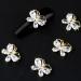 Dornail 5pcs Shiny Zircon 3D Butterfly Nail Charms - Gold Alloy Rhinestone Nail Art Decorations - Buy Online on GoSupps.com