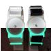 CGM Clips UK - Sensor Armband Holder/Protector Compatible with Freestyle Libre 1/2 - Green Glow in The Dark (White Strap)