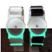 CGM Clips UK - Sensor Armband Holder/Protector Compatible with Freestyle Libre 1/2 - Green Glow in The Dark (Black Strap)