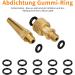24 PCs Bicycle Valve Adapter Set - SV AV DV Compatible with Dunlop Autoventil & Sclaverand - Includes Sealing Rings for Air Pumps - Buy Online on GoSupps.com