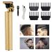 Professional Hair Clippers for Men, Hair Trimmer Rechargeable Cordless Zero Gapped Trimmer T Blade Edgers Clippers Hair Liners for Men with 4 Guide Combs for Haircut Beard Shaver Barbershop, Gold