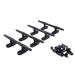 Mxeol Black Dock Cleats Boat Cleat Stainless Steel with Black Coating and Black Screws 4 Packs 5 inch, 4 pcs