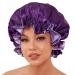Silk hood for curly hair hoods for black women satin bonnet for natural hair satin hair hood sleep dark violet XL (1 piece)