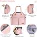 Lekebaby Baby Changing Bag Large Nappy Bags for Mom and Dad Nappy Changing Bag Stylish Travel Tote with Nappy Changing Mat Quilted Pink - Buy Online on GoSupps.com