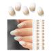 Semi Cured Gel Nail Strips (Nude Ombre)-20 PCS Beige Gel Nail Stickers | UV Light Required | Gel Nail Wraps Salon Quality & Easy to Use