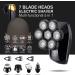 7D Electric Shaver for Men - Waterproof Cordless 7 Cutter Head Bald Shaver & Grooming Kit - Buy Online on GoSupps.com