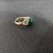 Steinring green agate natural stone ring adjustable opening wire -wrapped rings women simple classic explanation.