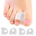Feifanshop toe extensor 4x gel toe spreader for bunion correction overlapping toes hammer toe claw toe hallux valgus (transparent silicone toe separator)
