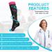 ACWOO Compression Socks 3 Pack for Women & Men - Colorful Long Tube Non-Slip Flight & Running Socks - Ideal for Sports, Travel, Pregnancy - S-M Multi-color - Buy Online on GoSupps.com
