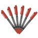 Angoily 6pcs Waterproof Eyeliner Dual Tip Markers Marker Pens Eyebrow Pencil Double Head Leather Pen 13.9x1.8cm Red