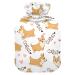 Cartoon Welsh Corgi Hot Water Bottle with Cover Hot Water Bottles for Pain Relief Hot Water Bag Heating Bottles for Women 2L