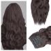 AOMIG Clip in Extensions - 4PCS Dark Brown Wavy Curly Synthetic Hair Extensions for Women | Natural Clip-in Hairpiece - Buy Online on GoSupps.com