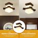 Hemobllo Solid Wood Ceiling Lamp Ceiling Hanging Light Hanging Lamp Pendant Light LED Wall Lamp Coffee Glass - Buy Online on GoSupps.com