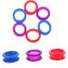 MipCase 12-Piece Colorful Finger Polling Accessories Set | Beauty & Hairdressing Scissors Rings & Inserts | Ideal for Pets & Hair Styling - Buy Online on GoSupps.com