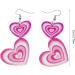 Buy Feylie Heart Earrings for Women | Hollow Glittering Cardiac Statement Earrings | Perfect Valentine's Day Gift | Light Acrylic Design - Buy Online on GoSupps.com