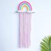 Yehapp Rainbow Hair Bow Holder with Pom Poms for Baby Girls Room Children Hairpin Hair Clip Storage Belt Wall Hanging Rainbow Decoration