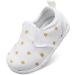 JOINFREE Unisex Baby Shoes Baby Boys Girls Sneakers Infant Slip On Baby First Walking Shoes Toddler Casual Sneaker Crib Shoes 2-2.5 Years White Dot