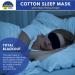 California Wellness Sleep Mask for Men and Women | Eye Mask for Airplane Travel | Adjustable Headband Blindfold in Blue Cotton | Includes Black Mask and Eye Pillow - Buy Online on GoSupps.com