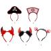 amangul Ox Horn Halloween Headband for Womens Girls Daily Wearing Halloween Party Fancy Dress Cosplay Hair Accessories(Red Three Pronged He) - Buy Online on GoSupps.com
