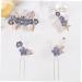 FRCOLOR 1 Set of 4 Comb Insert Rhinestone Headdress Hair Accessories with Flowers Floral Hair Accessories Comb for Touping Hair Bridal Wedding Hair Comb Set Rhinestones Child - Buy Online on GoSupps.com
