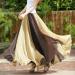 Sanahy Women's Chiffon Retro Maxi Skirt - Gradient Beach Full/Ankle Length, Elastic Pleated One Size Coffee - Buy Online on GoSupps.com