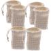 Baluue 18 Pcs Soap Bag Soap Exfoliating Pouch Portable Soap Saver Bag Exfoliating Sponge Cotton Linen Beige - Buy Online on GoSupps.com