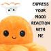 FASTEXX Octopus Reversible Plushie - Double-Sided Flip Mood Octopus Toy for Kids, Friends & Family | Sweet Gift for Any Occasion- Orange - Buy Online on GoSupps.com