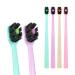 Lindo EcoCare Polishing Toothbrush - Charcoal Infused Bristles & Biodegradable Handle for Sensitive Gums and Teeth 12000+ Ultra Fine Charcoal Infused Bristles Soft and Gentle Pack of 4