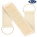 Exfoliating Loofah Back Scrubber Long Shower Luffa Sponge with Bar Soap Pocket Body Sponge Scratcher with Natural Loofah for Bath Shower (2pack