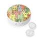 Funny Many Cats Round Case For Contact Lens Kit Storage Box with Mirror Printed