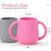 Silikong Tiny Cups (2 oz) for Toddlers - 100% Food-Grade Silicone | Baby Led Weaning Tools - 2 Pack (Pink/Gray) - Buy Online on GoSupps.com