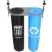 Affordura Boat Trash Bag Portable Boat Trash Can with PVC Top Cover Boat Trash Container with 2 Reusable Large Capacity Bags