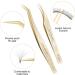 Buy Nagaraku Professional Precision Tweezers for Eyelash Extensions - Gold Straight & Curved - Lightweight Stainless Steel - Easy Fan - N-02-2 & N-03-2 | International Shipping - Buy Online on GoSupps.com