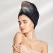 Quick-Dry Elephant in Smoke Hair Towel Wrap | Buttoned Hair Turban for Fast Drying - Buy Online on GoSupps.com