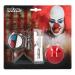 Boland 45094 - Horror clown make-up set multi-coloured highly pigmented colour-intensive with nose make-up pencil make-up and sponge