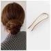 Sttiafay U Shape Hairpin Metal Hair Fork Vintage Hair Sticks Gold Hair Fork Updo Hair Clip Minimalist U Shaped Hair Stick Accessories for Women and Girls Gifts