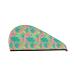 Hair Towel Wrap Hair Drying Towel with Button Towel Turban Head Towel to Dry Hair Quickly (Colorful Palm Leaves)