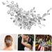 ifundom crystal inlaid hair comb rhinestone flower combs hair combs hair accessories for women wedding pearl hair clips Bridal Crystal Hair Comb bride Wedding dress wedding flowers Alloy - Buy Online on GoSupps.com