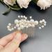 Prosy 5-Piece Bridal Wedding Pearl Hair Comb & Hairpins - Gold Bridal Hair Accessories for Women & Girls - Buy Online on GoSupps.com