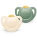 Nuk for nature baby pacifier |18-36 months |Sustainable rubber nuller |Over 98 % natural raw materials |Accepted by 99 % of the babies |BPA-free |Eucalyptus green |2 pieces green 18-36 months
