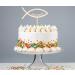 Alsino Sustainable Wooden Cake Topper for All Occasions | Wedding Birthday Baptism Birth Communion Confirmation - Ichthys Fish (La-112) - Buy Online on GoSupps.com
