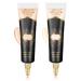 Eyeshadow Primer-2Pens,Eye Primer,Makeup Primer Long Lasting Cream Eyeshadow Base,Primer Face Makeup,Full Coverage Waterproof Concealer 2 Colors-0.40 fl oz (IVORY+MEDIUM) 2Pens(IVORY+MEDIUM)