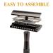 Vtrem Men's Double Edge Safety Razor | Black Reusable Shaving Razor for Men & Women + 5 Blades - Eco-Friendly Grooming - Buy Online on GoSupps.com