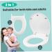 Family Toilet Seat 2-in-1 White Toilet Seat with Removable Built-in Child Seat V Shape Universal Fit Soft Close Toilet Seats for Toddlers and Adults - Buy Online on GoSupps.com