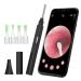 QDCFY OTOSKOK Endoscopic camera tool for removing ear wax wireless otoscope with LED light for iPhone iPad and Android smartphone (black) black