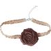 Vsilay Elegant Floral Necklace for Women - Unique Brown Flower Choker - Perfect for Weddings & Celebrations - Buy Online on GoSupps.com