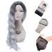 30 Long Wavy Middle Part Synthetic Wig | Dark Roots Grey Body Wave Hair | Heat Resistant for Daily Party & Cosplay | Natural Look | 30 Inch (1 Pack) - 1B/Grey - Buy Online on GoSupps.com