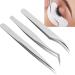 Premium Eyelash Extension Tweezers Set - 3-Part Silver Dolphin Tool for Perfect Fans - Buy Online on GoSupps.com